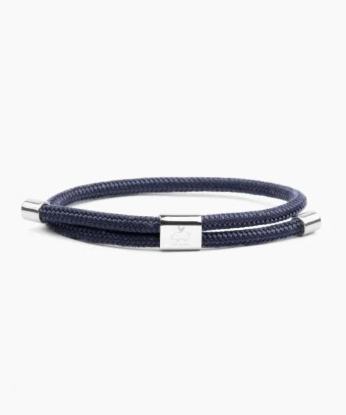 PIG & HEN Little Lewis 4mm Navy | Silver - John Ross Jewellers