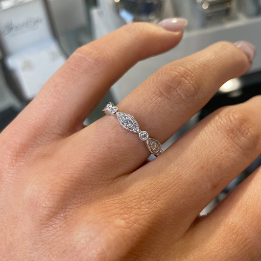 Platinum Dainty Diamond Eternity/Wedding Band 0.40ct - John Ross Jewellers