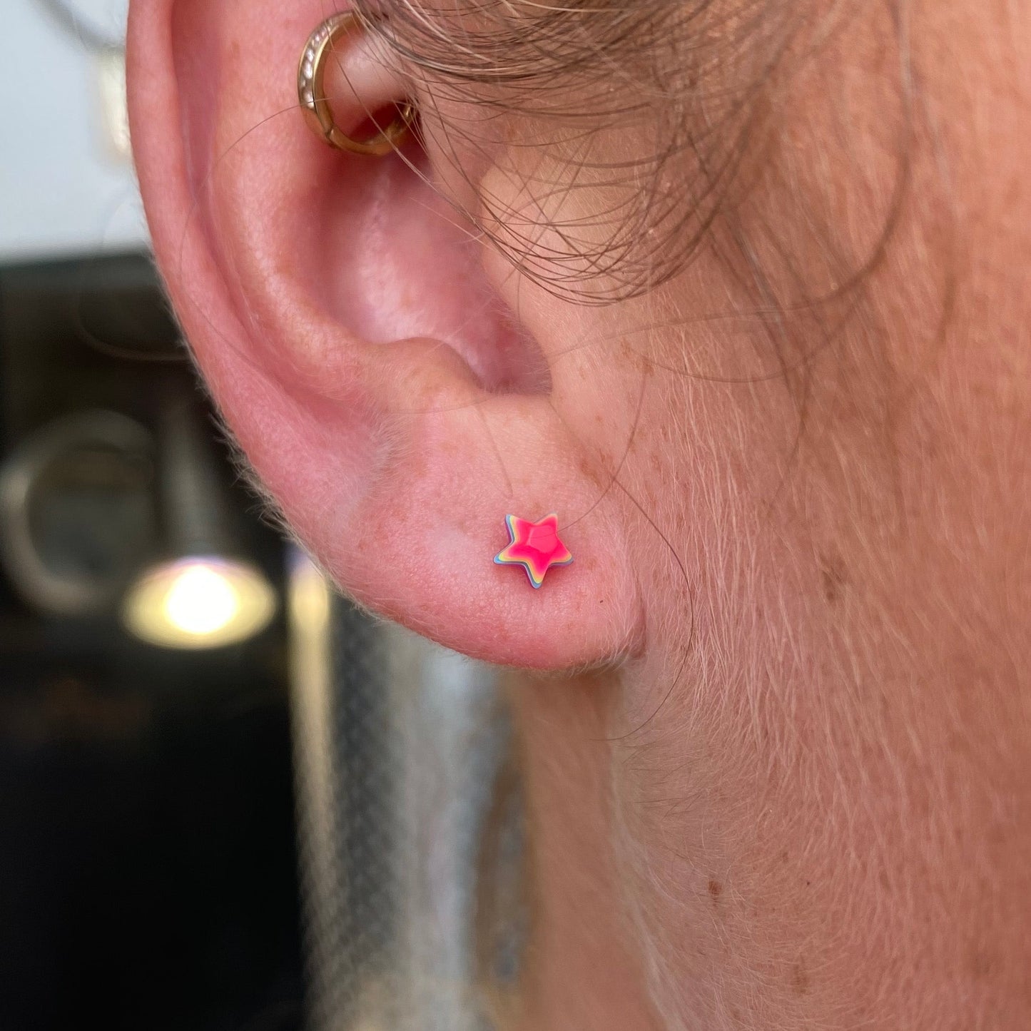 Neon Rainbow Star Stud Earrings - John Ross Jewellers