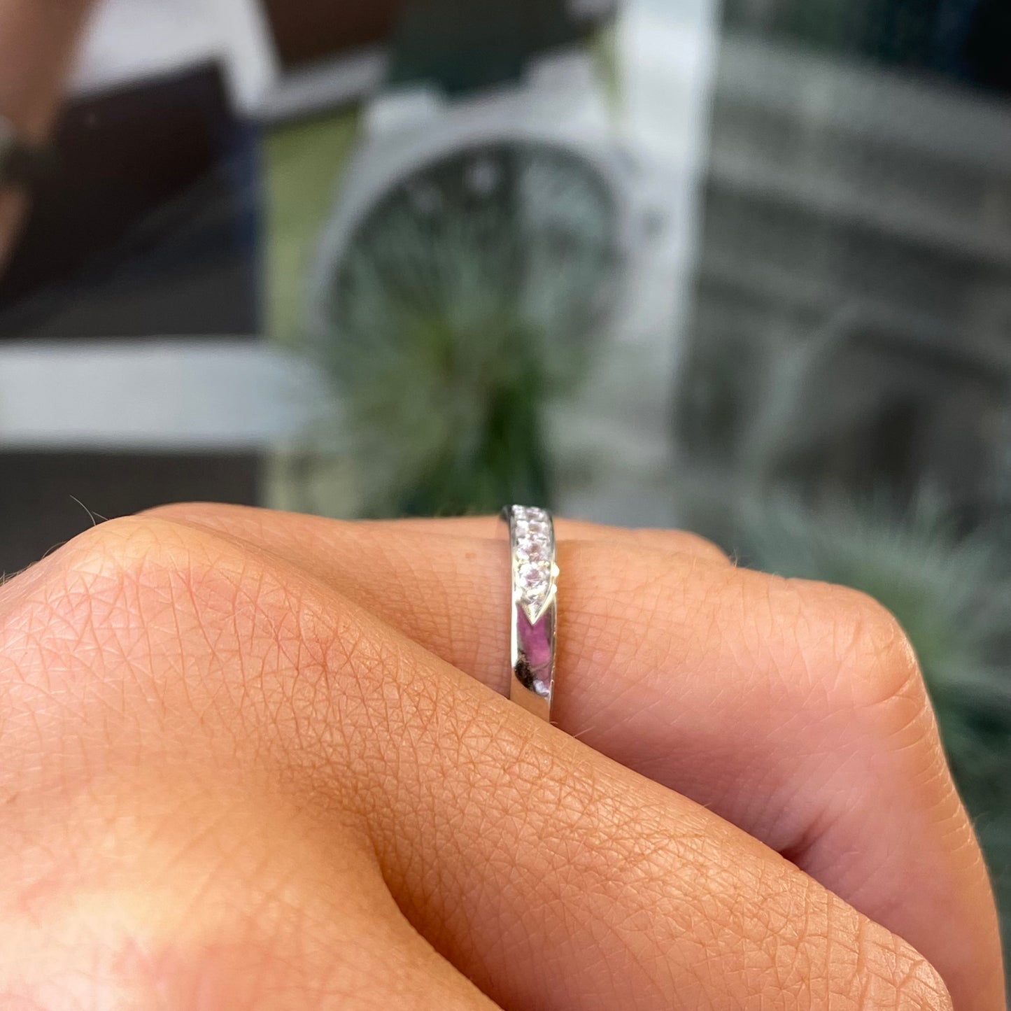 Silver CZ Band Ring - John Ross Jewellers