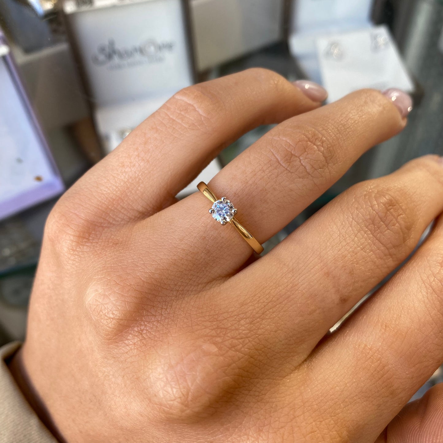 18ct Gold Solitaire Engagement Ring | 0.30ct Lab - John Ross Jewellers
