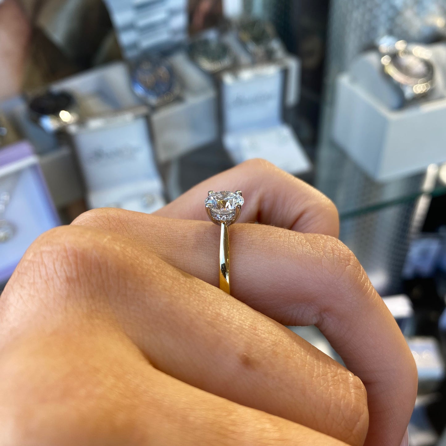 18ct Gold Solitaire Engagement Ring | 1.76ct Certificated Lab - John Ross Jewellers