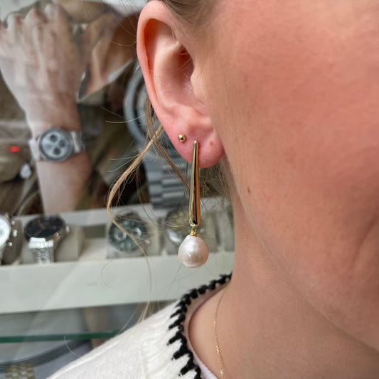 Sunshine Freshwater Pearl Long Drop Earrings - John Ross Jewellers