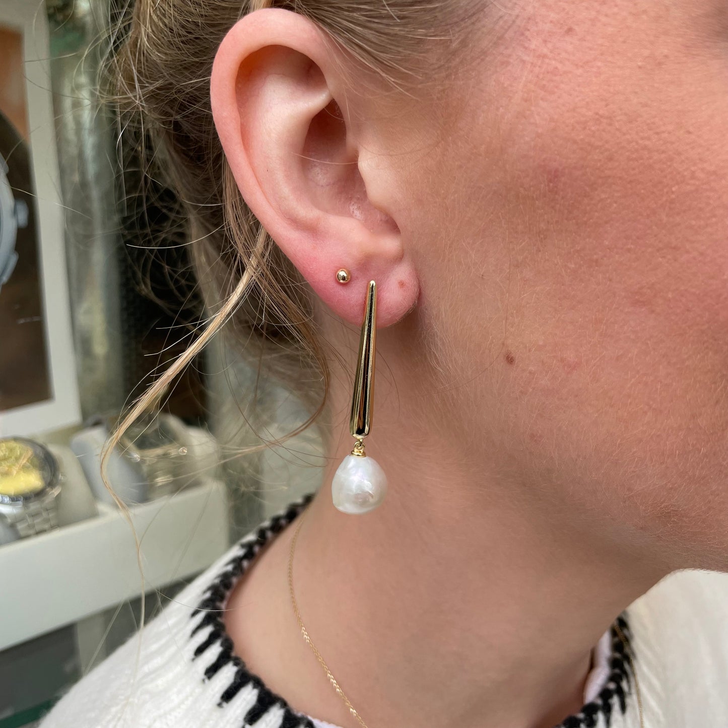 Sunshine Freshwater Pearl Long Drop Earrings - John Ross Jewellers