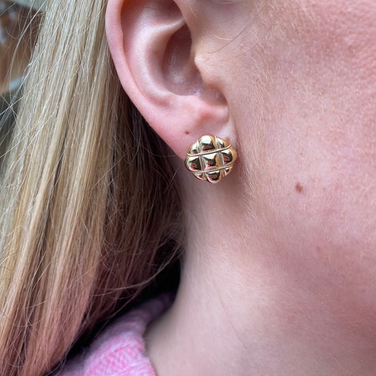 Sunshine Chunky Cushioned Stud Earrings - John Ross Jewellers