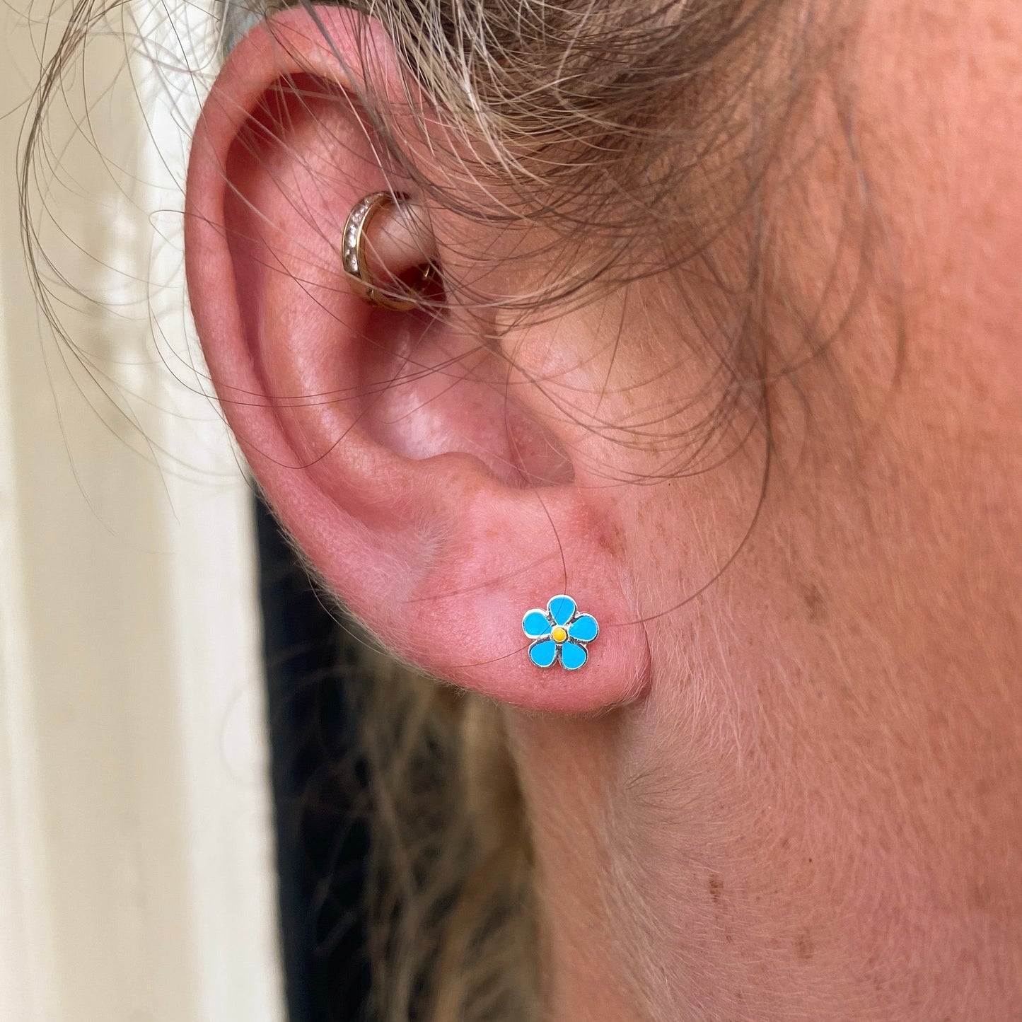 Blue Flower Stud Earrings - John Ross Jewellers