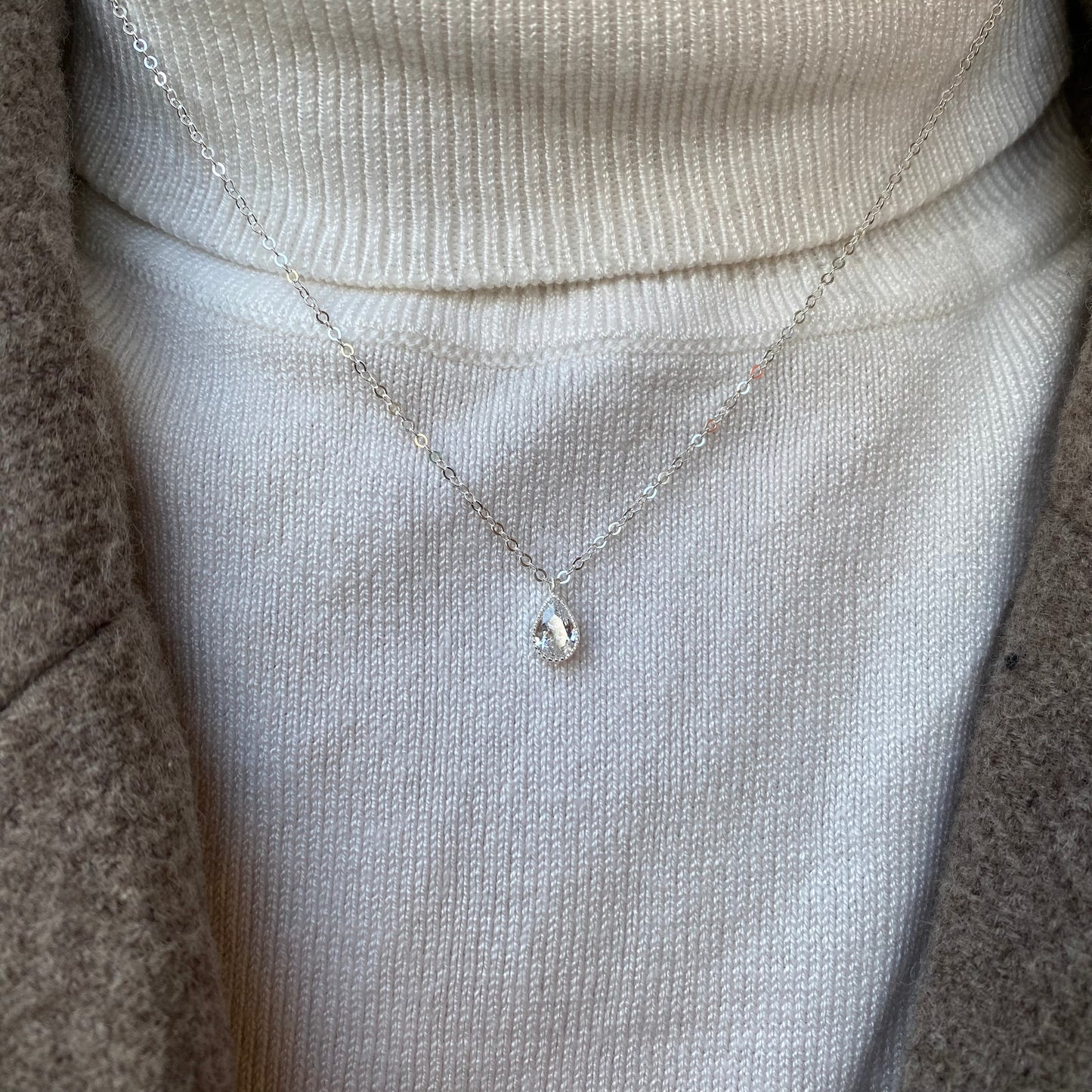My Cute CZ Pear Necklace - John Ross Jewellers