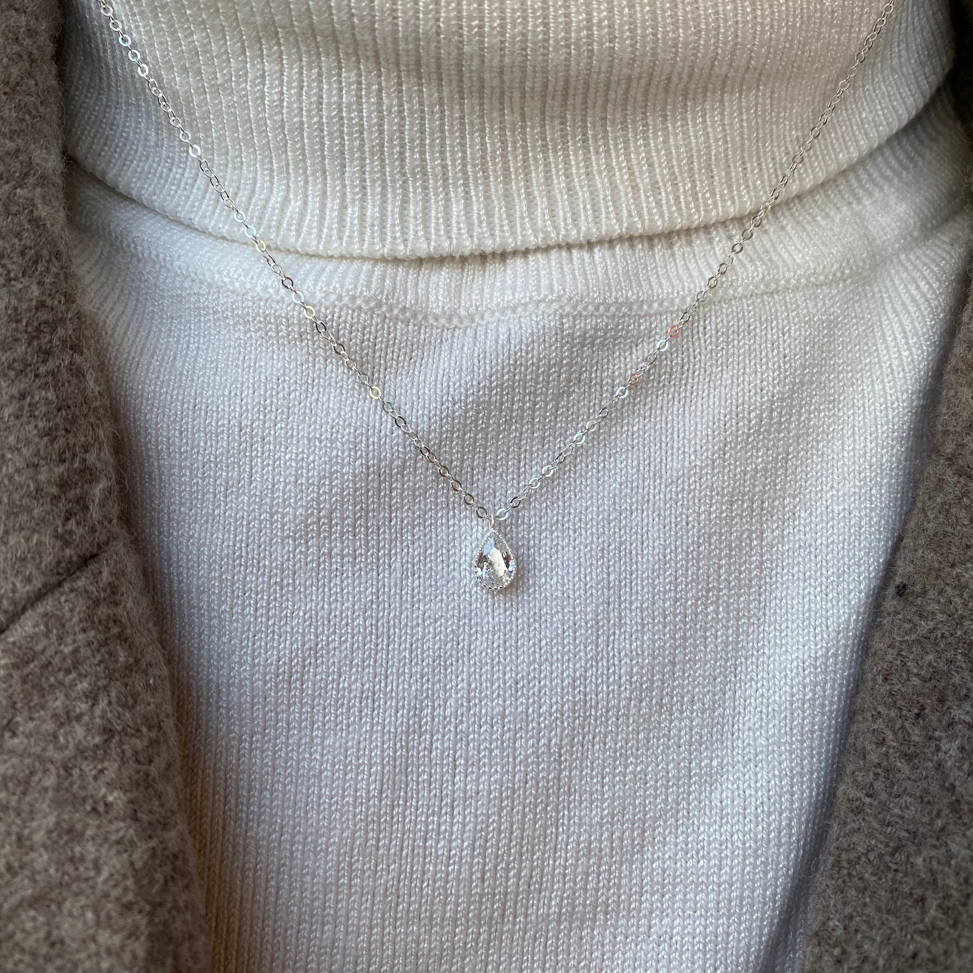 My Cute CZ Pear Necklace - John Ross Jewellers