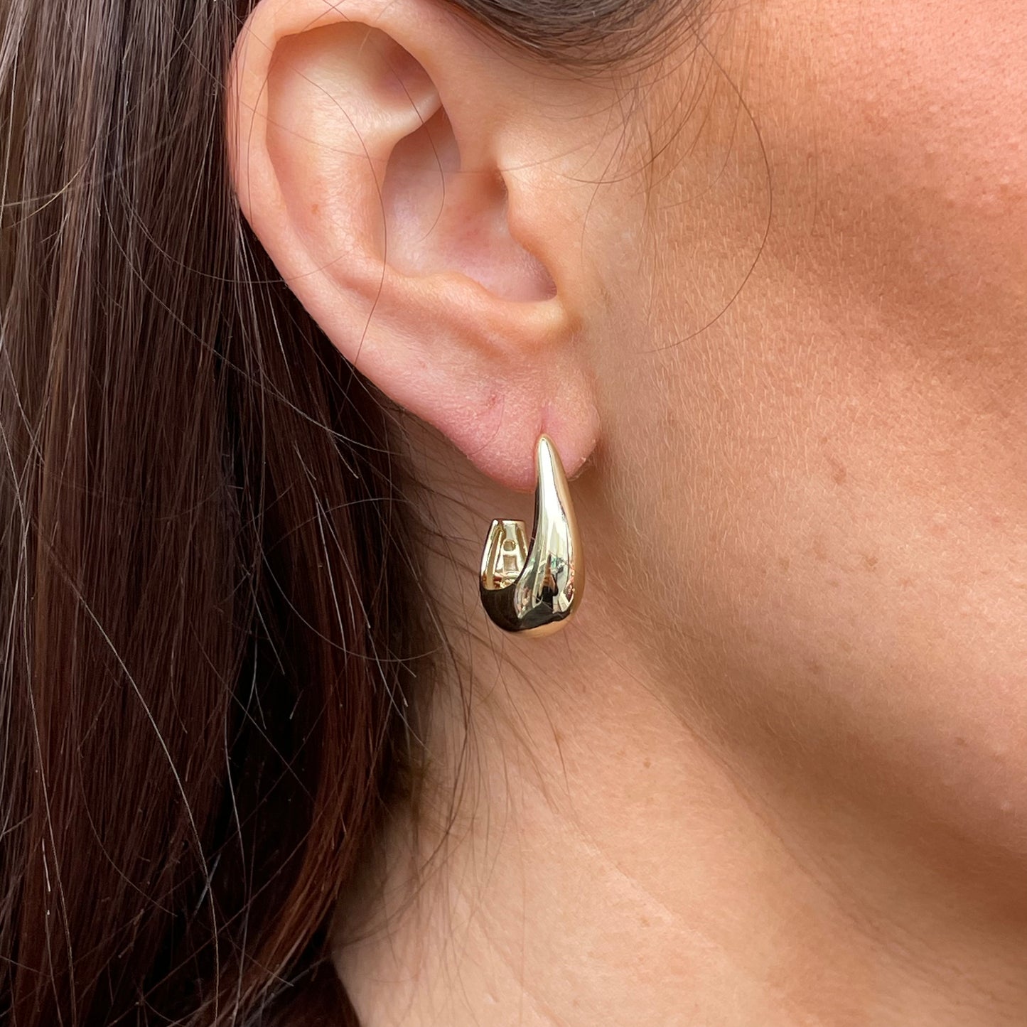 Sunshine Chunky J Hoop Earrings - John Ross Jewellers