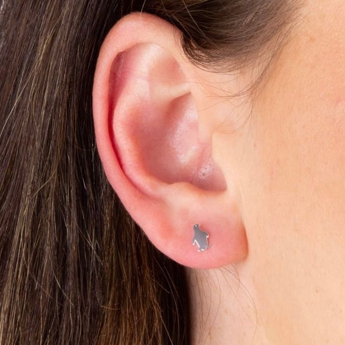 Plain Penguin Stud Earrings - John Ross Jewellers