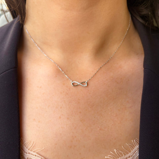 Silver CZ Necklace | 40 + 5cm
