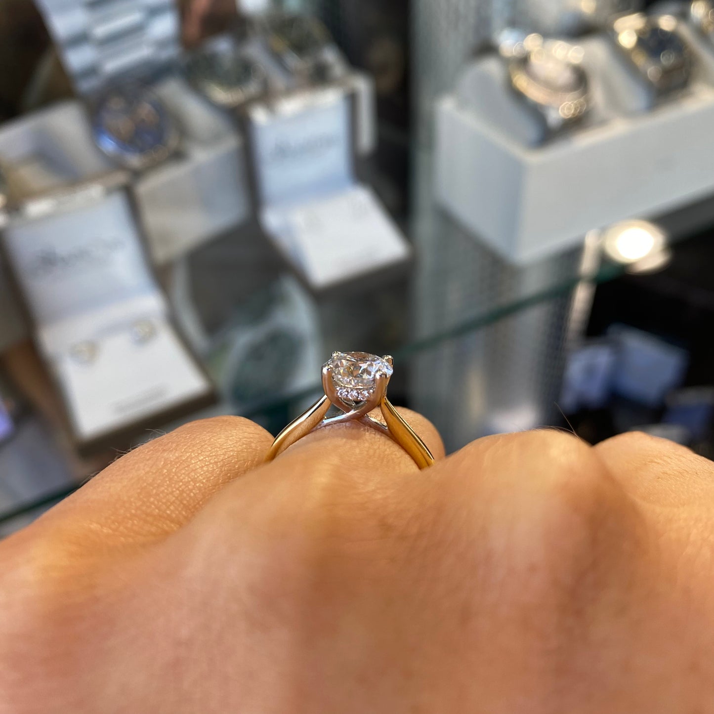 18ct Gold Solitaire Engagement Ring | 1.76ct Certificated Lab - John Ross Jewellers