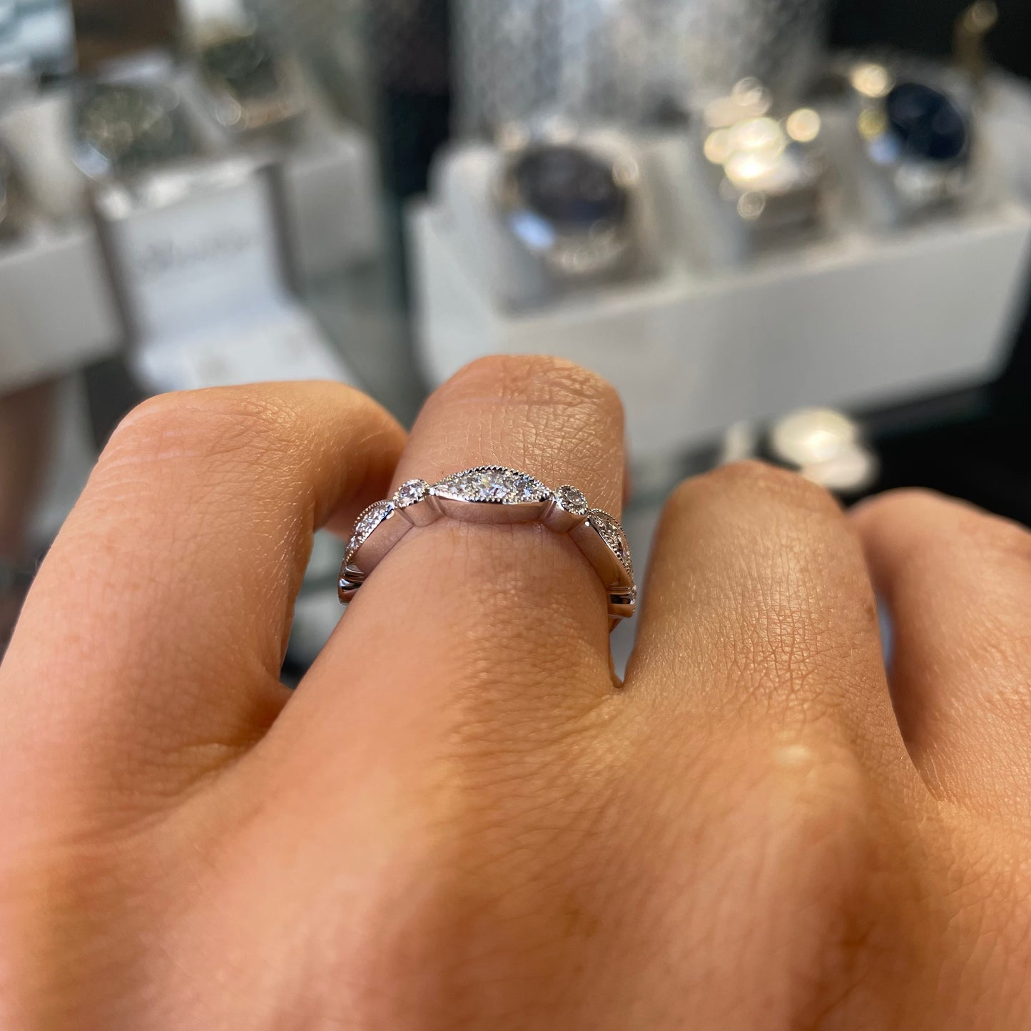 Platinum Dainty Diamond Eternity/Wedding Band 0.40ct - John Ross Jewellers