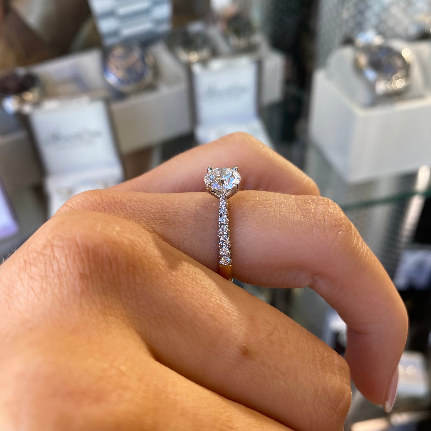 18ct Gold Solitaire Engagement Ring | 1.28ct Certificated Lab - John Ross Jewellers