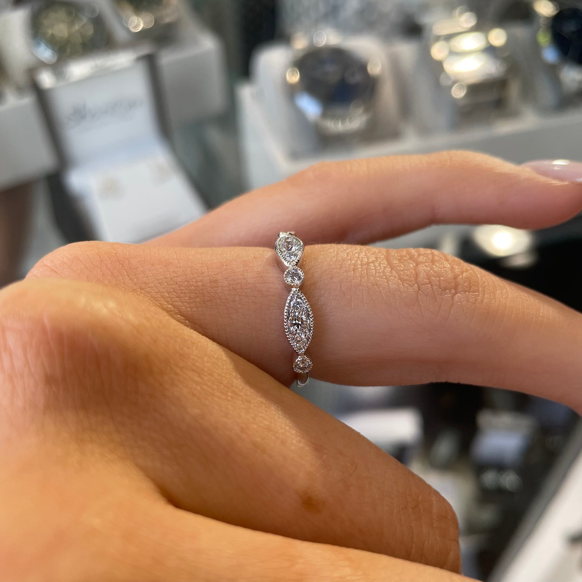 Platinum Dainty Diamond Eternity/Wedding Band 0.40ct - John Ross Jewellers