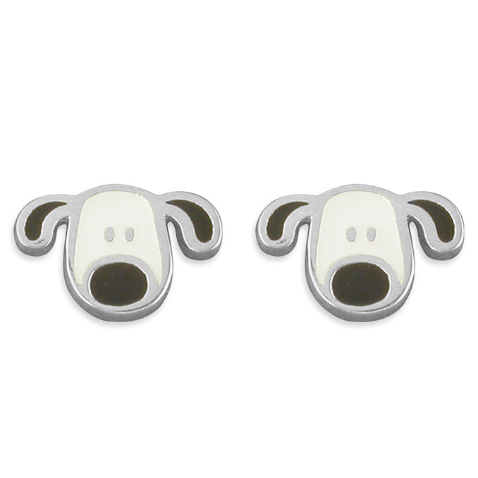 Silver Happy Puppy Stud Earring - John Ross Jewellers