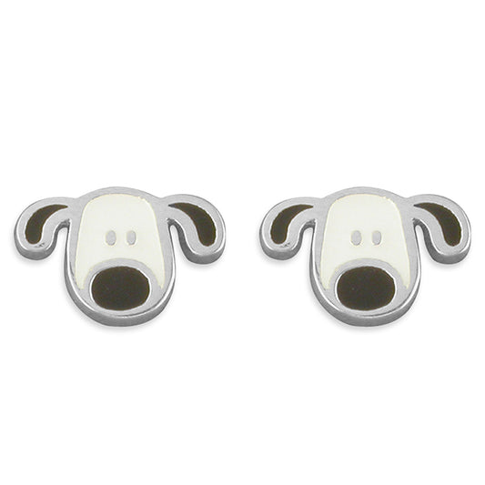 Silver Happy Puppy Stud Earring - John Ross Jewellers