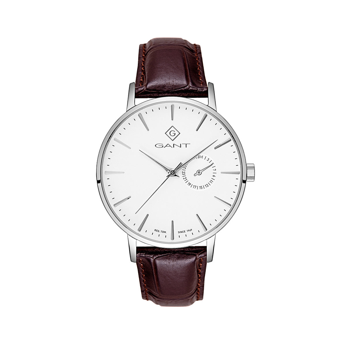 Gant Park Hill III Brown Leather | Silver - John Ross Jewellers