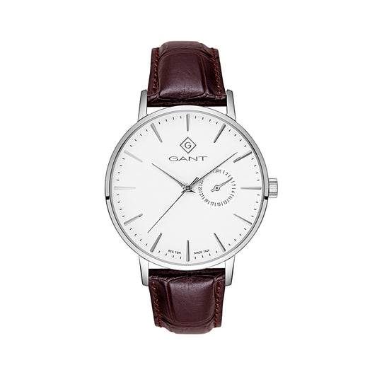 Gant Park Hill III Brown Leather | Silver - John Ross Jewellers