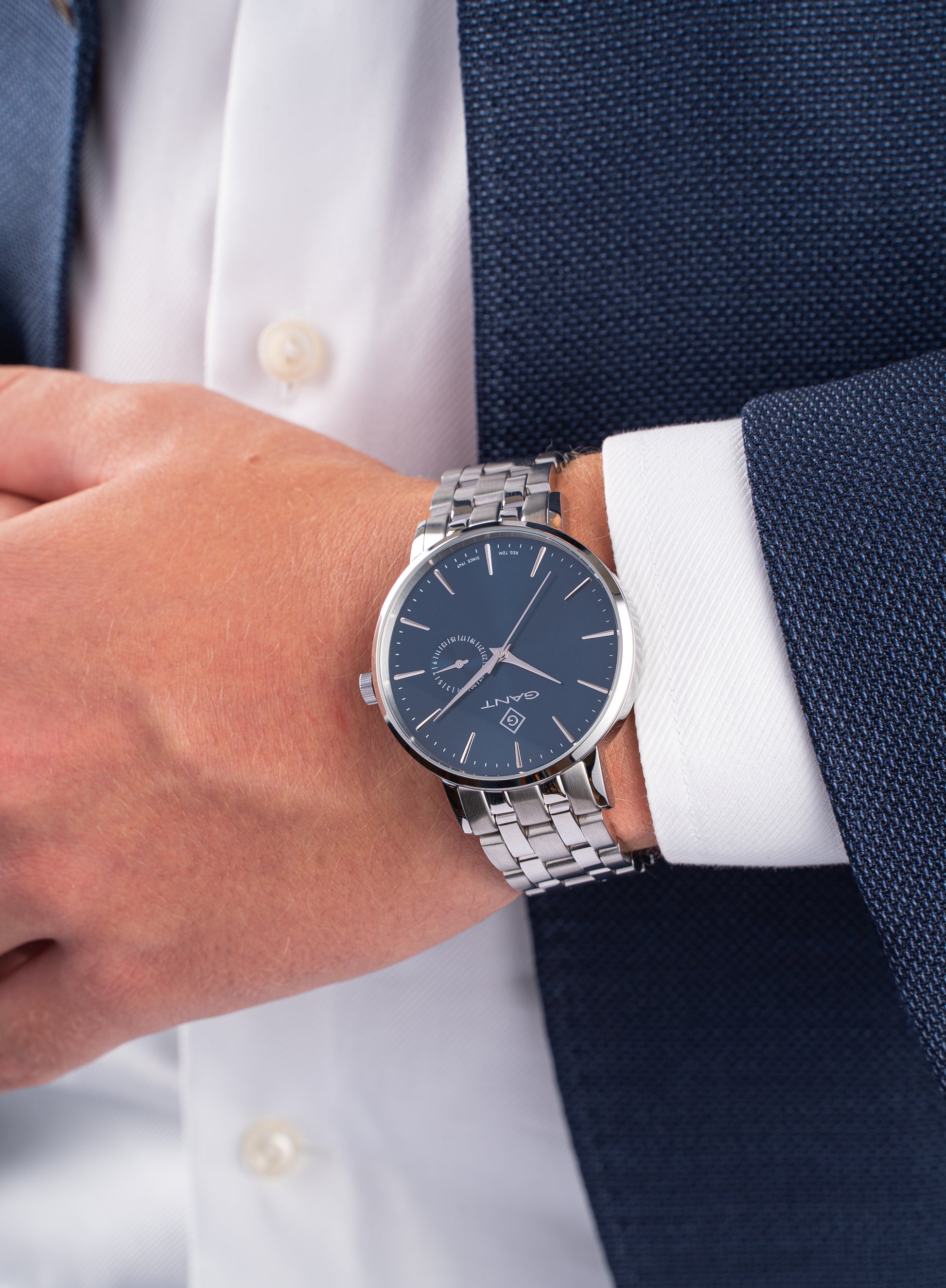 Gant Park Hill III Silver | Marine - John Ross Jewellers