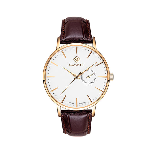 Gant Park Hill III Brown Leather | Gold - John Ross Jewellers