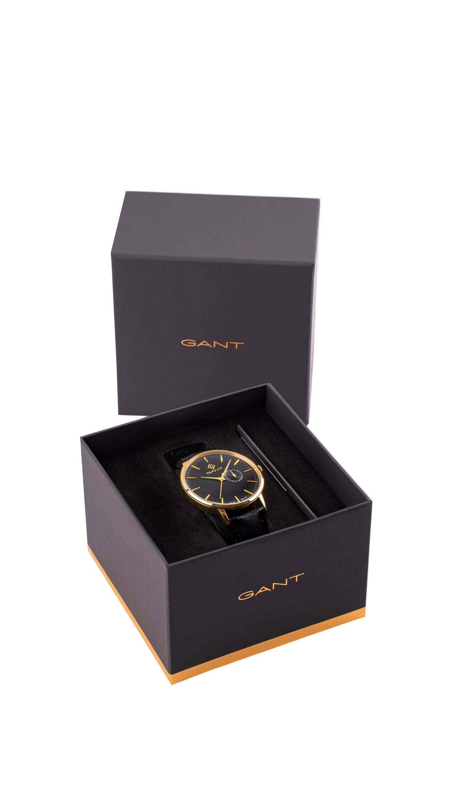 Gant East Hill Black Leather | Ebony Gold - John Ross Jewellers
