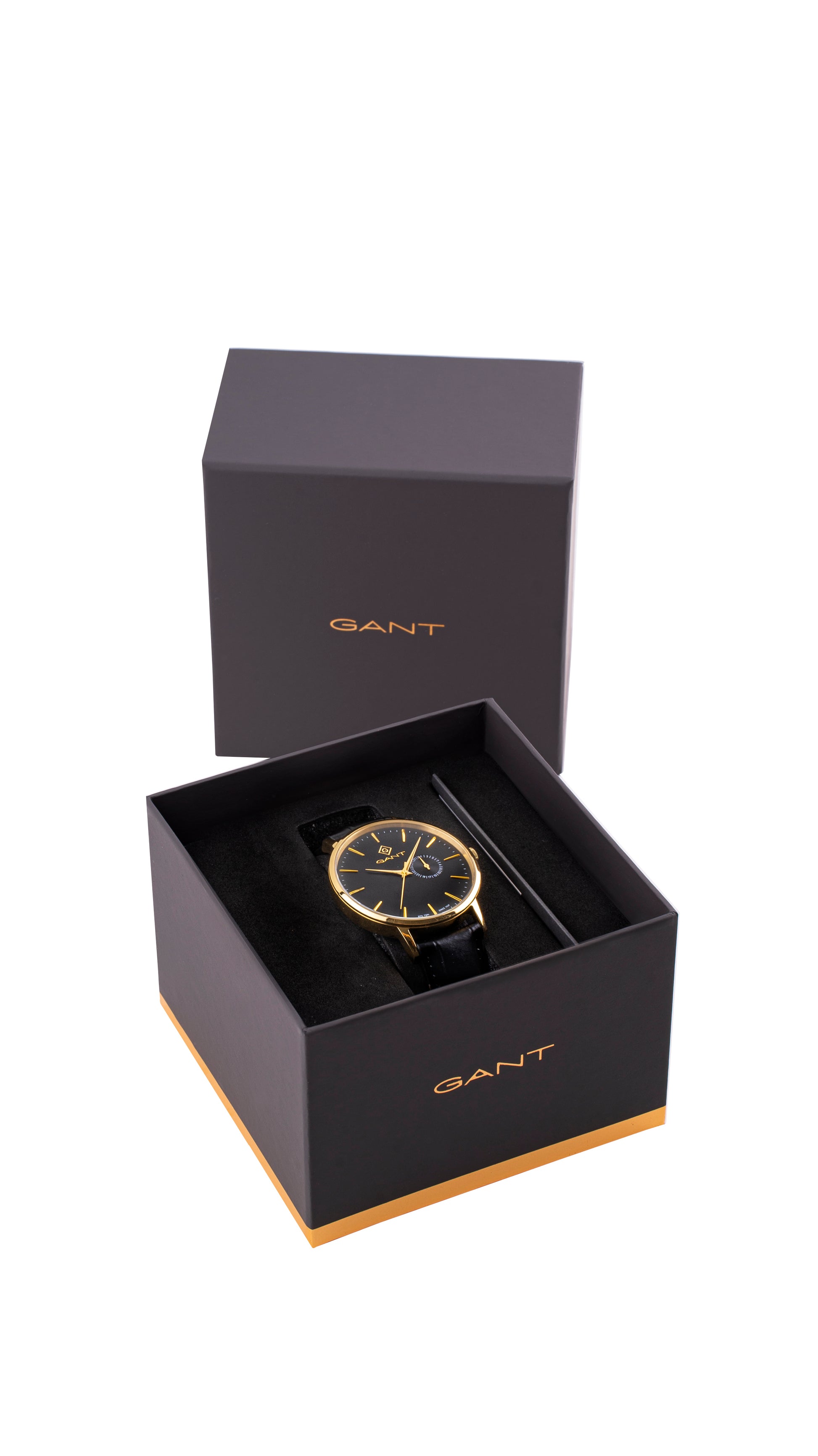 Gant East Hill Black Leather | Ebony Gold - John Ross Jewellers