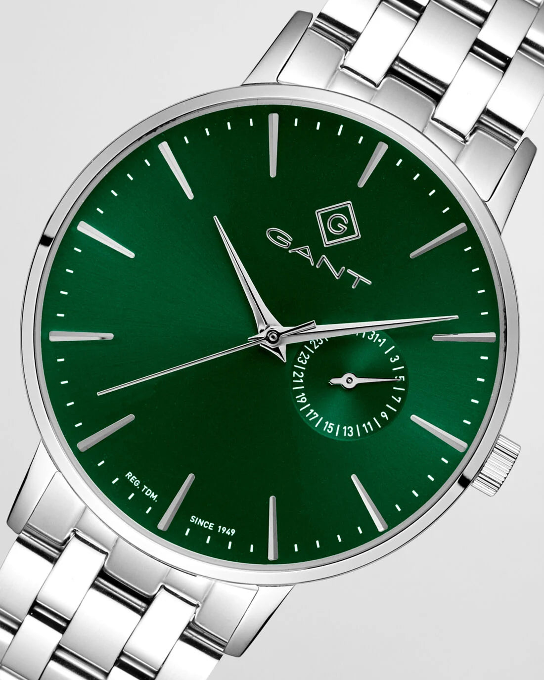 Gant Park Hill III Silver | Tartan Green - John Ross Jewellers