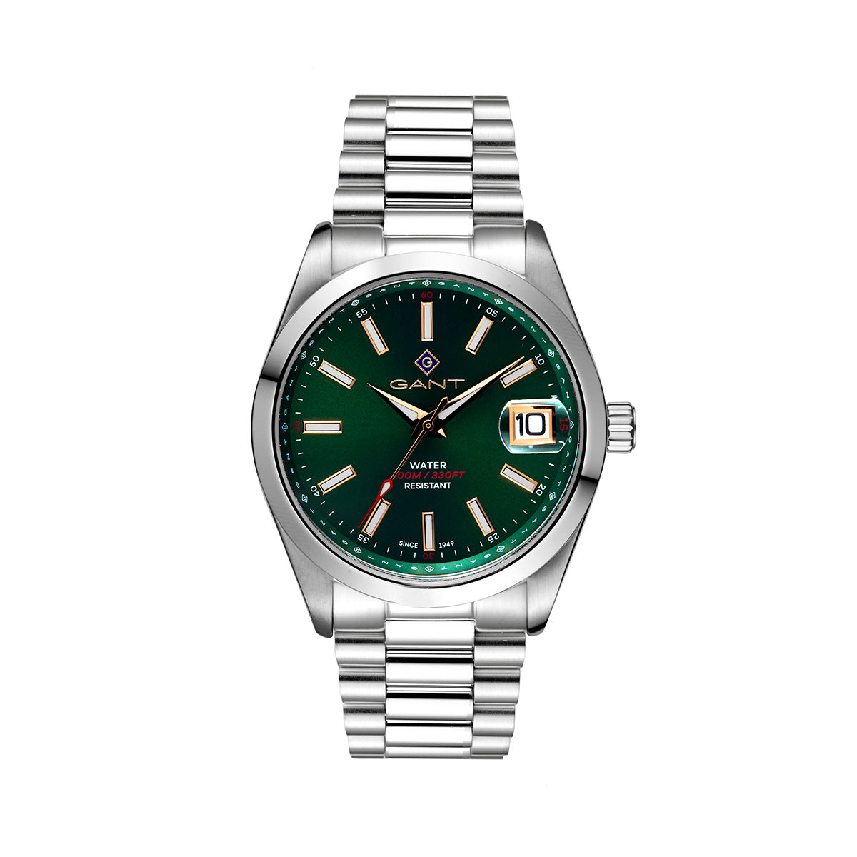 Gant Eastham Silver | Green - John Ross Jewellers