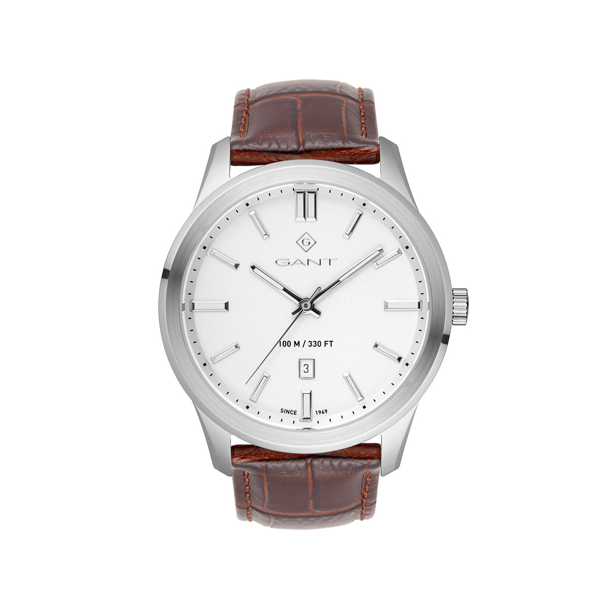 Gant Bridgeton Brown Leather | Silver - John Ross Jewellers