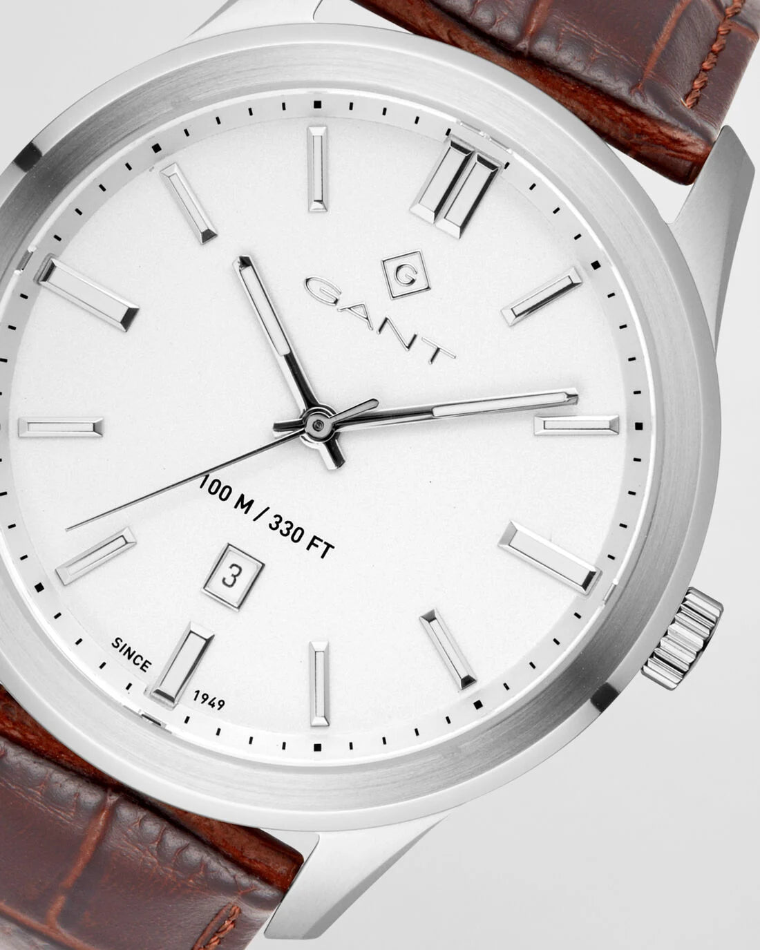 Gant Bridgeton Brown Leather | Silver - John Ross Jewellers