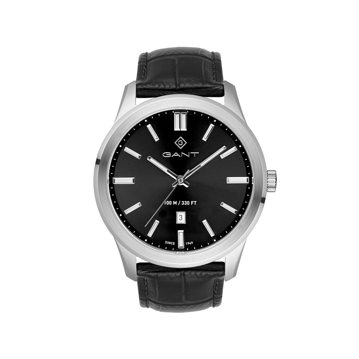 Gant Bridgeton Black Leather | Silver - John Ross Jewellers