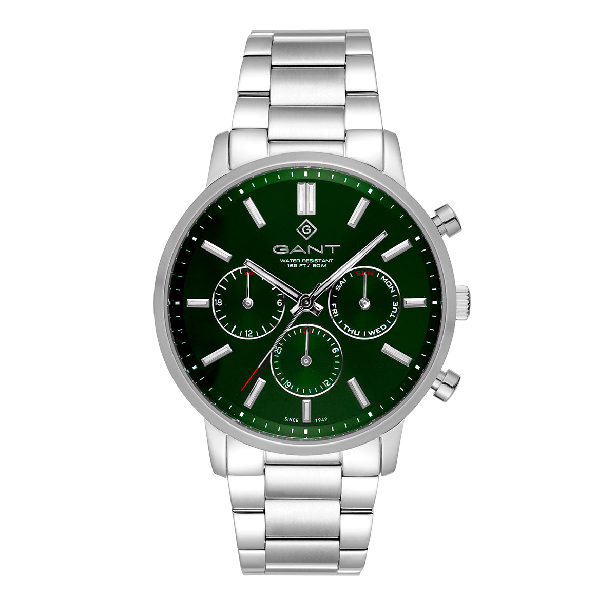 Gant East Hill Day-Date Silver | Forest Green - John Ross Jewellers