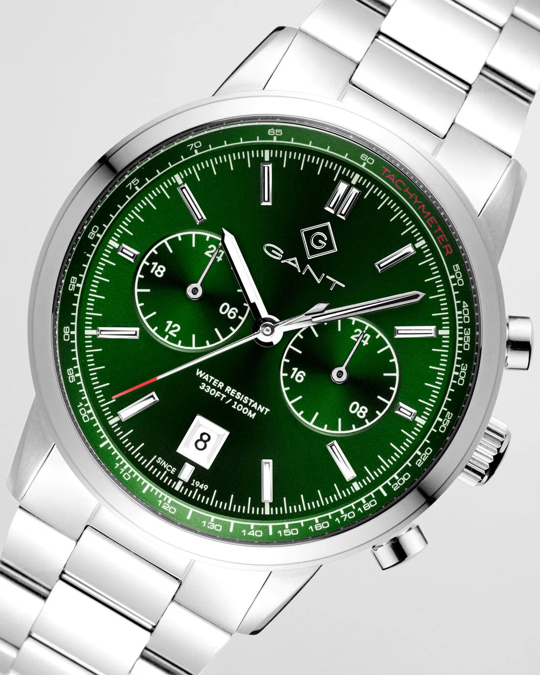 Gant Bergamo Silver | Forest Green - John Ross Jewellers