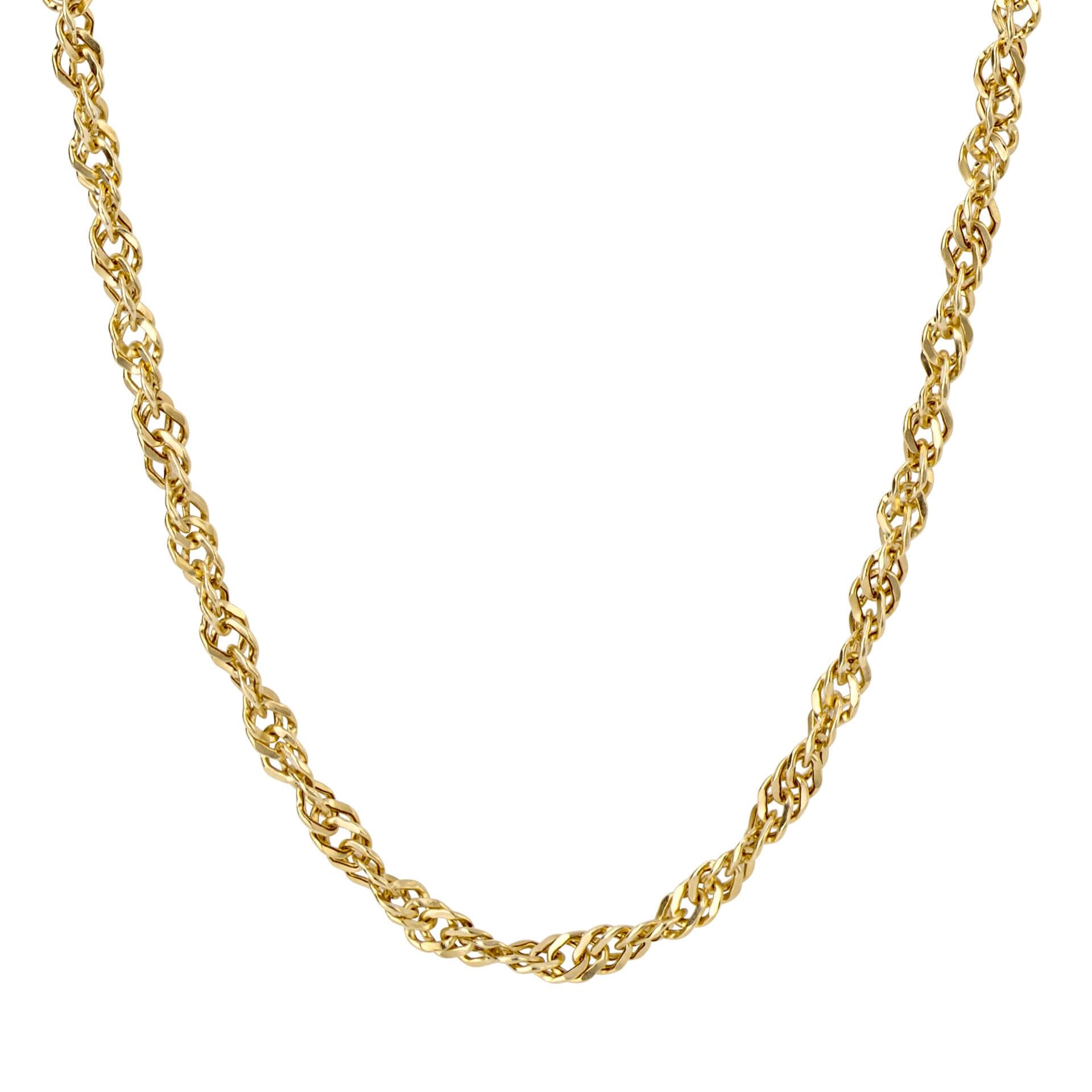 9ct Gold Singapore Twist Necklace - John Ross Jewellers
