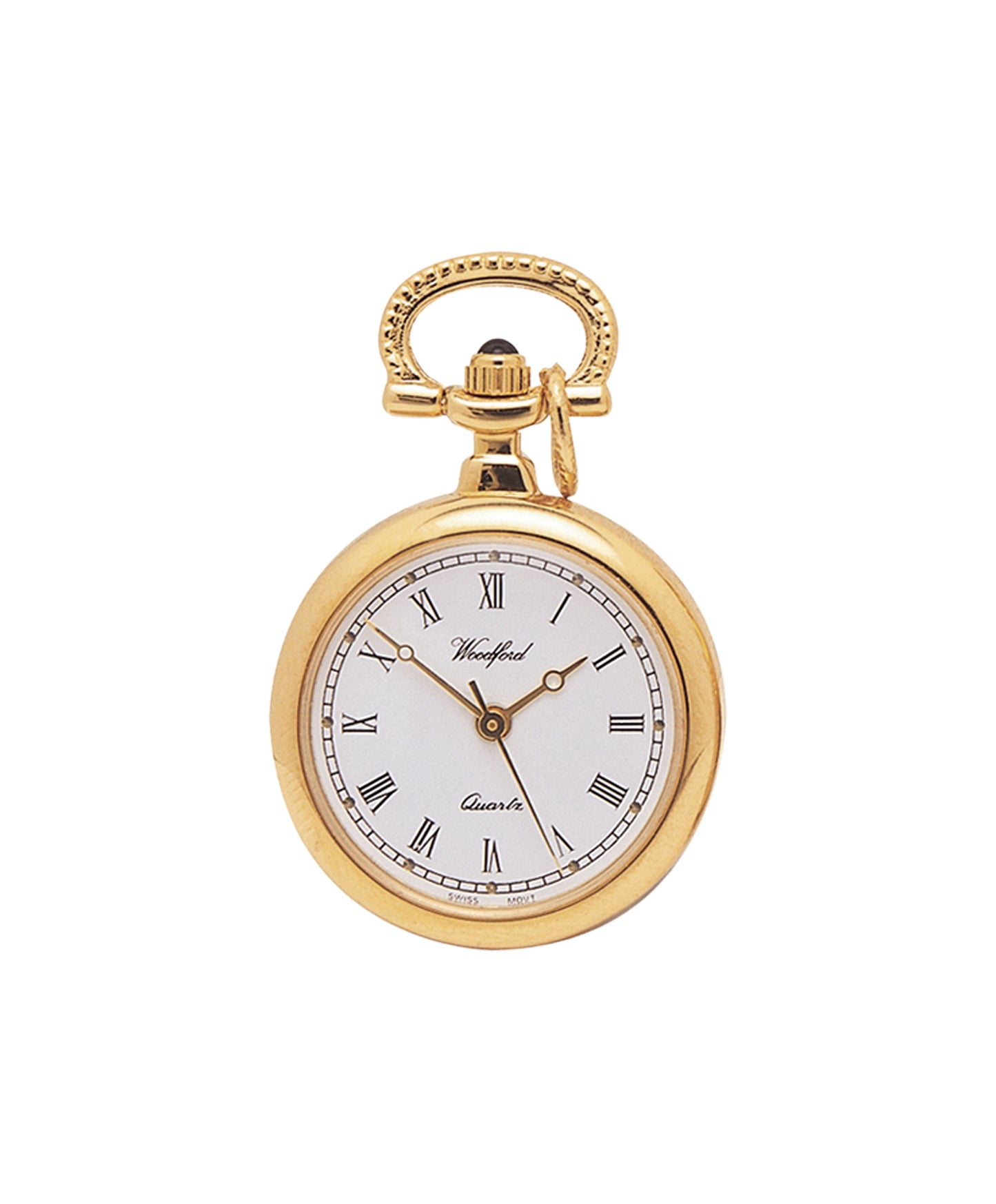 Gold Plated Fob Watch With 28" Chain