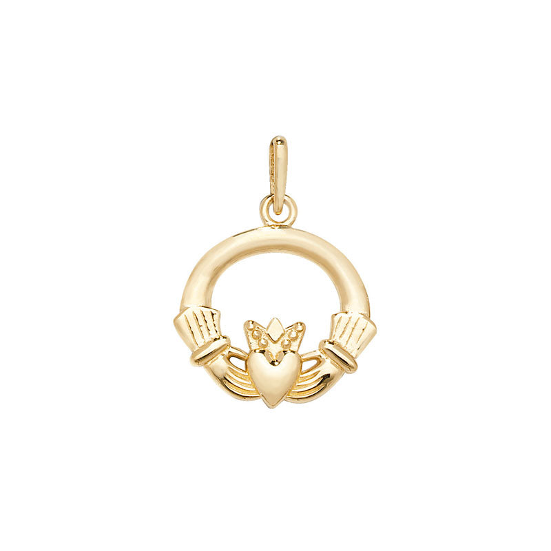 9ct Gold Classic Claddagh Necklace - John Ross Jewellers