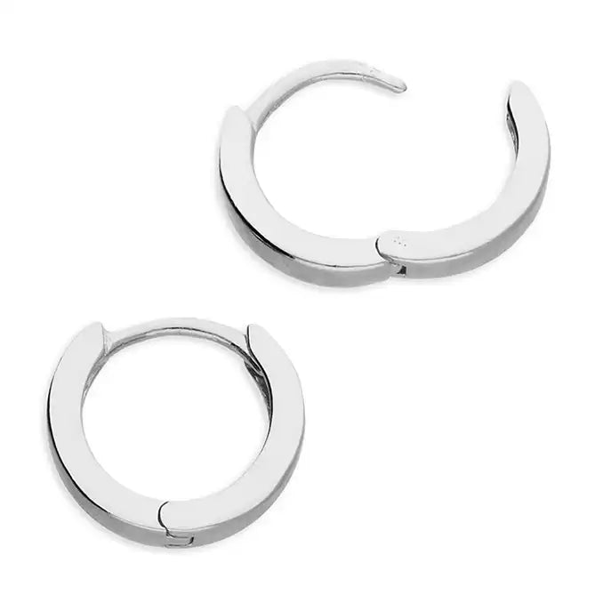 Silver Huggie Hoop Earrings | 10mm - John Ross Jewellers