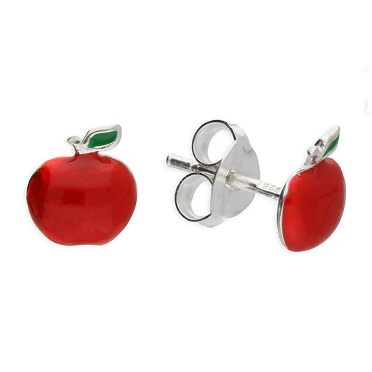 Red Apple Stud Earrings - John Ross Jewellers