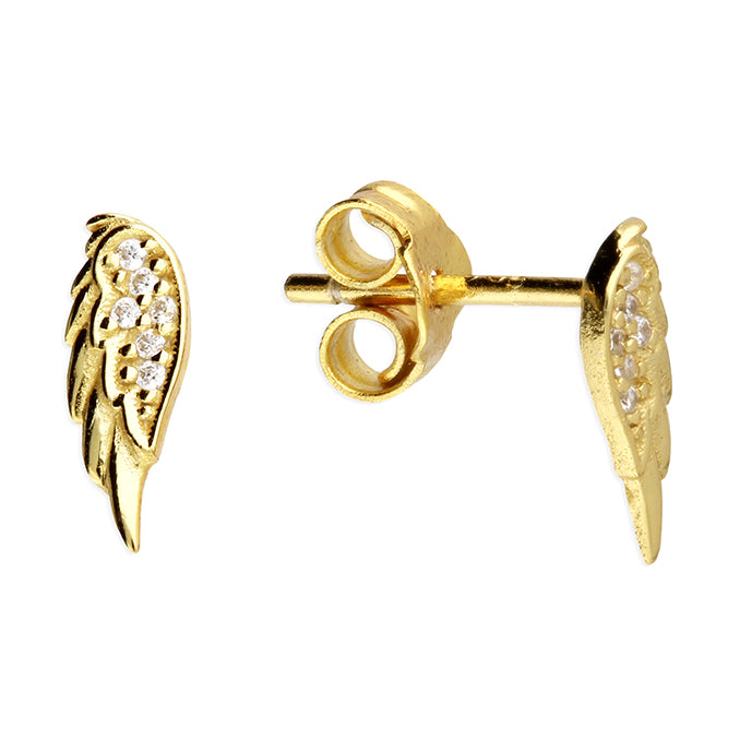 Sunshine CZ Wing Stud Earrings - John Ross Jewellers