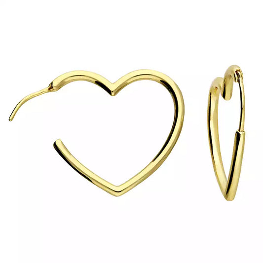 Sunshine Heart Hoop Earrings