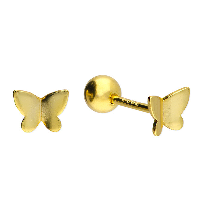 Sunshine Butterfly Stud Earrings | Screw Backs - John Ross Jewellers