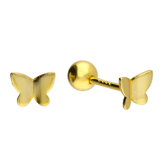 Sunshine Butterfly Stud Earrings | Screw Backs - John Ross Jewellers