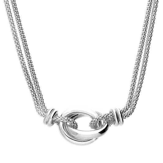 Silver Loveknot Necklace | 46cm - John Ross Jewellers