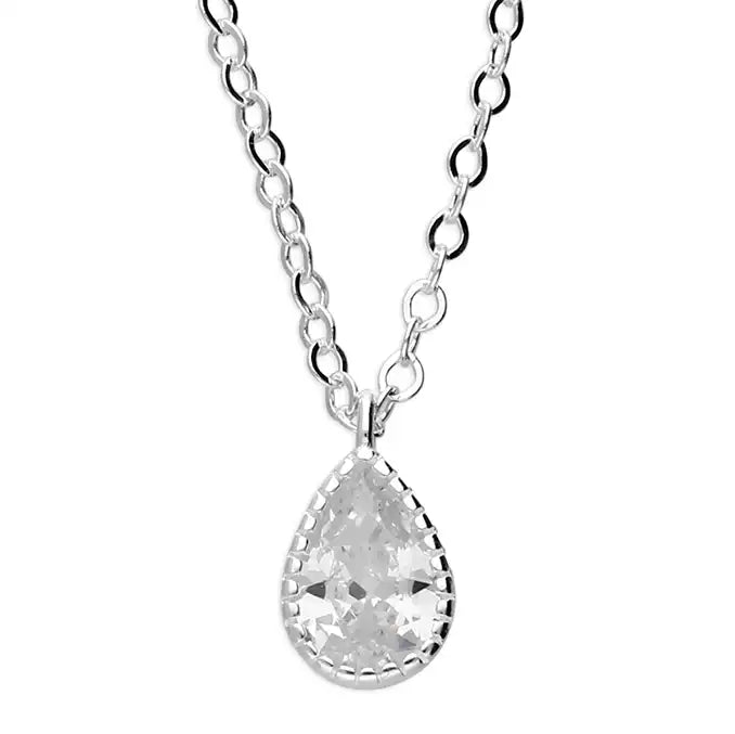 My Cute CZ Pear Necklace - John Ross Jewellers
