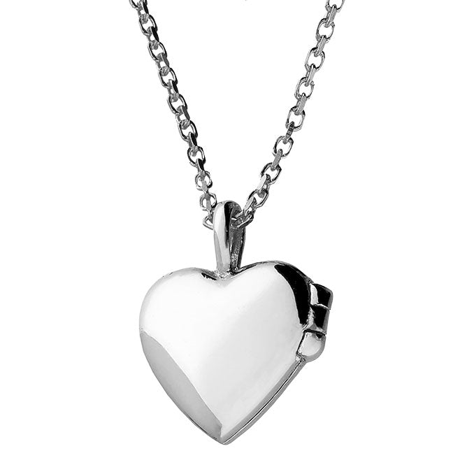 Silver Darling Heart Locket and Chain | Very Small - John Ross Jewellers