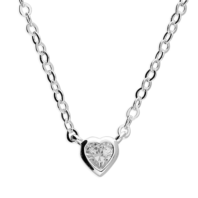 My Cute CZ Heart Necklace - John Ross Jewellers