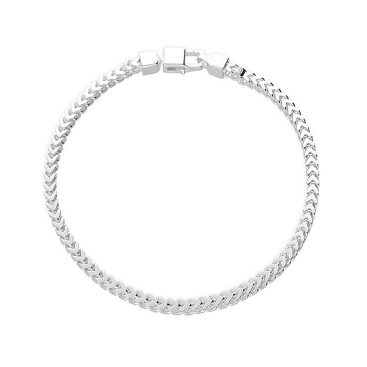 Silver Gents Franco Bracelet - John Ross Jewellers