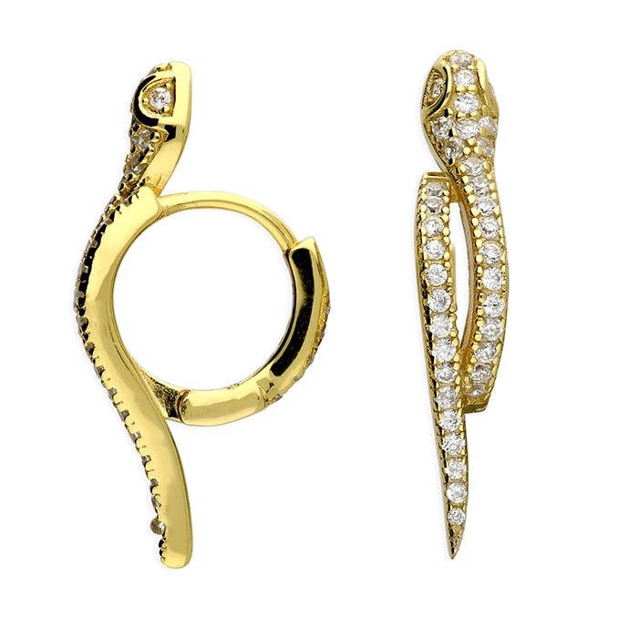 Sunshine Serpent Huggie Hoop Earrings - John Ross Jewellers