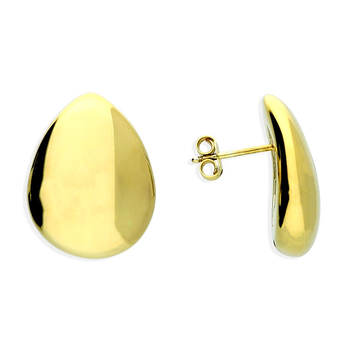 Sunshine Puffed Pear Stud Earrings